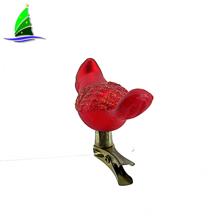 Ornamento fundido de vidro Redbird Redbird Glass Blown Ornament